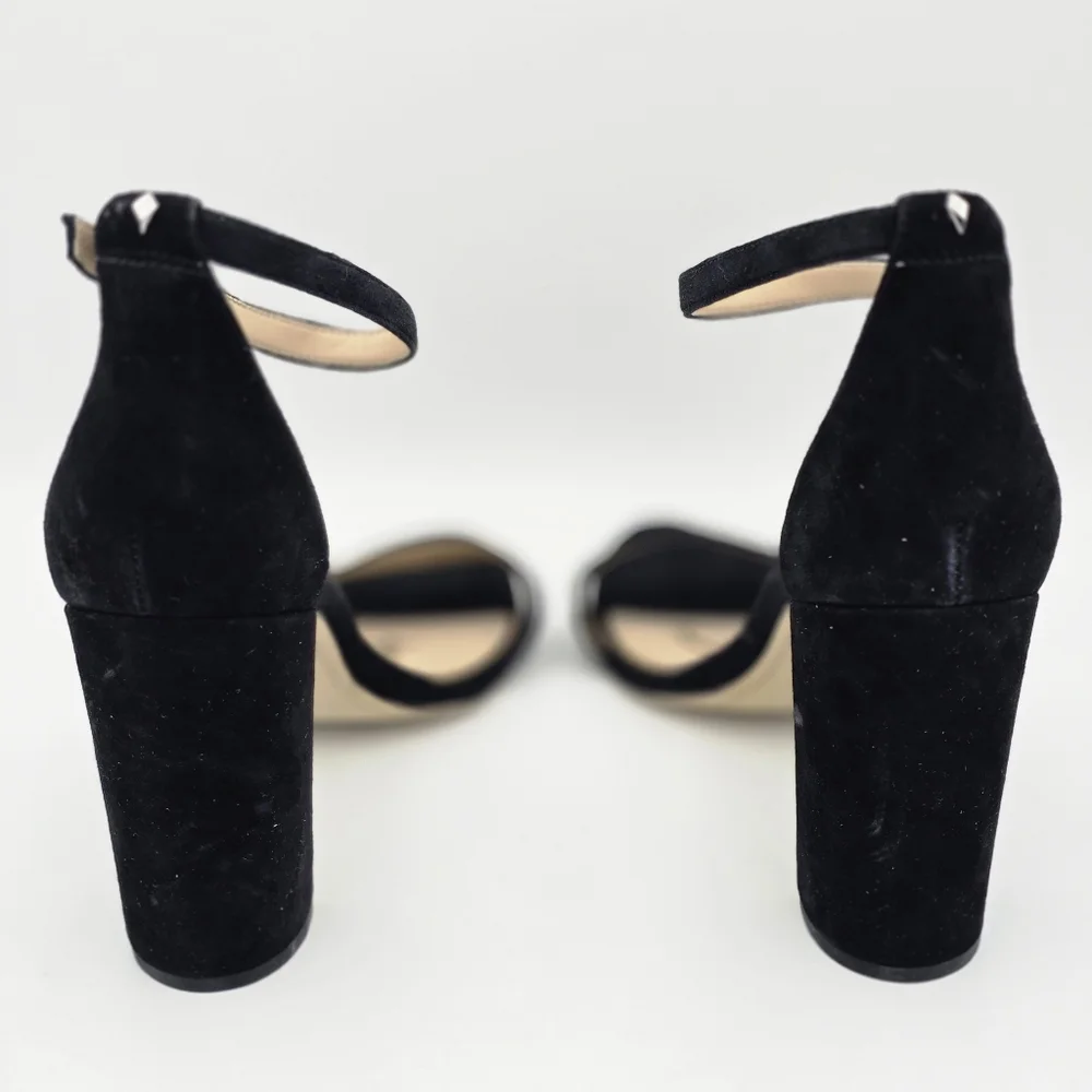 Sam Edelman Yaro Block Heel Ankle Strap Sandals, Black Suede, Women's 11M - Picture 8 of 16